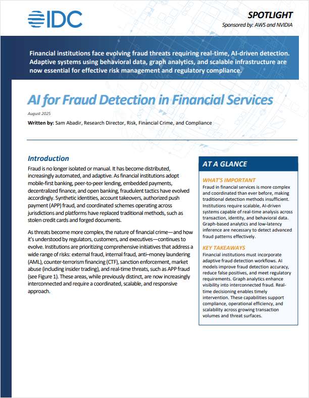 AI for fraud detection in financial services
