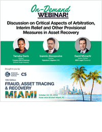 Discussion on Critical Aspects of Arbitration, Interim Relief and Other Provisional Measures in Asset Recovery