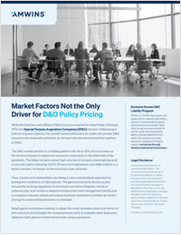 Market Factors Not the Only Driver for D&O Policy Pricing