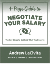 The One-Page Guide to Negotiate Your Salary