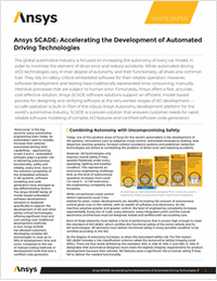 Ansys SCADE: Accelerating the Development of Automated Driving Technologies