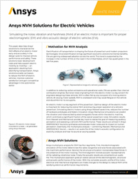 Ansys NVH Solutions for Electric Vehicles