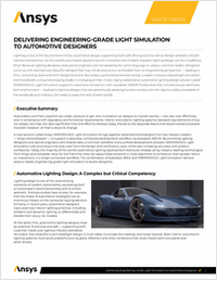 DELIVERING ENGINEERING-GRADE LIGHT SIMULATION TO AUTOMOTIVE DESIGNERS