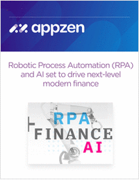 Robotic Process Automation (RPA) and AI Set to Drive Next-Level Modern Finance