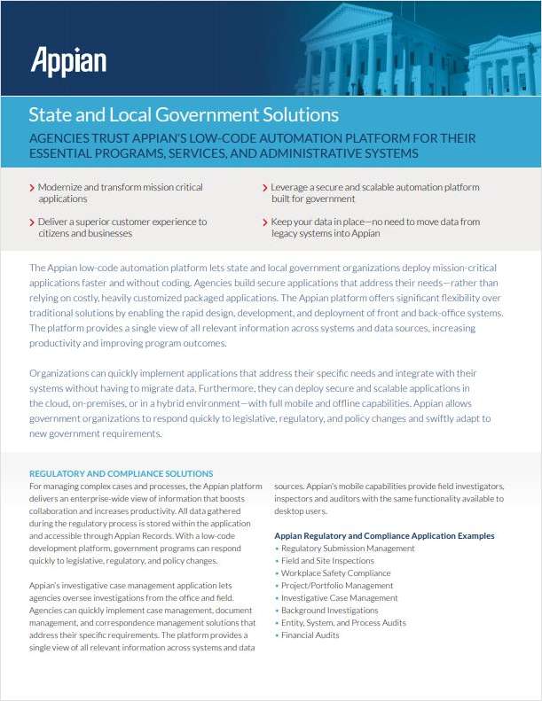 Appian State and Local Government Solutions
