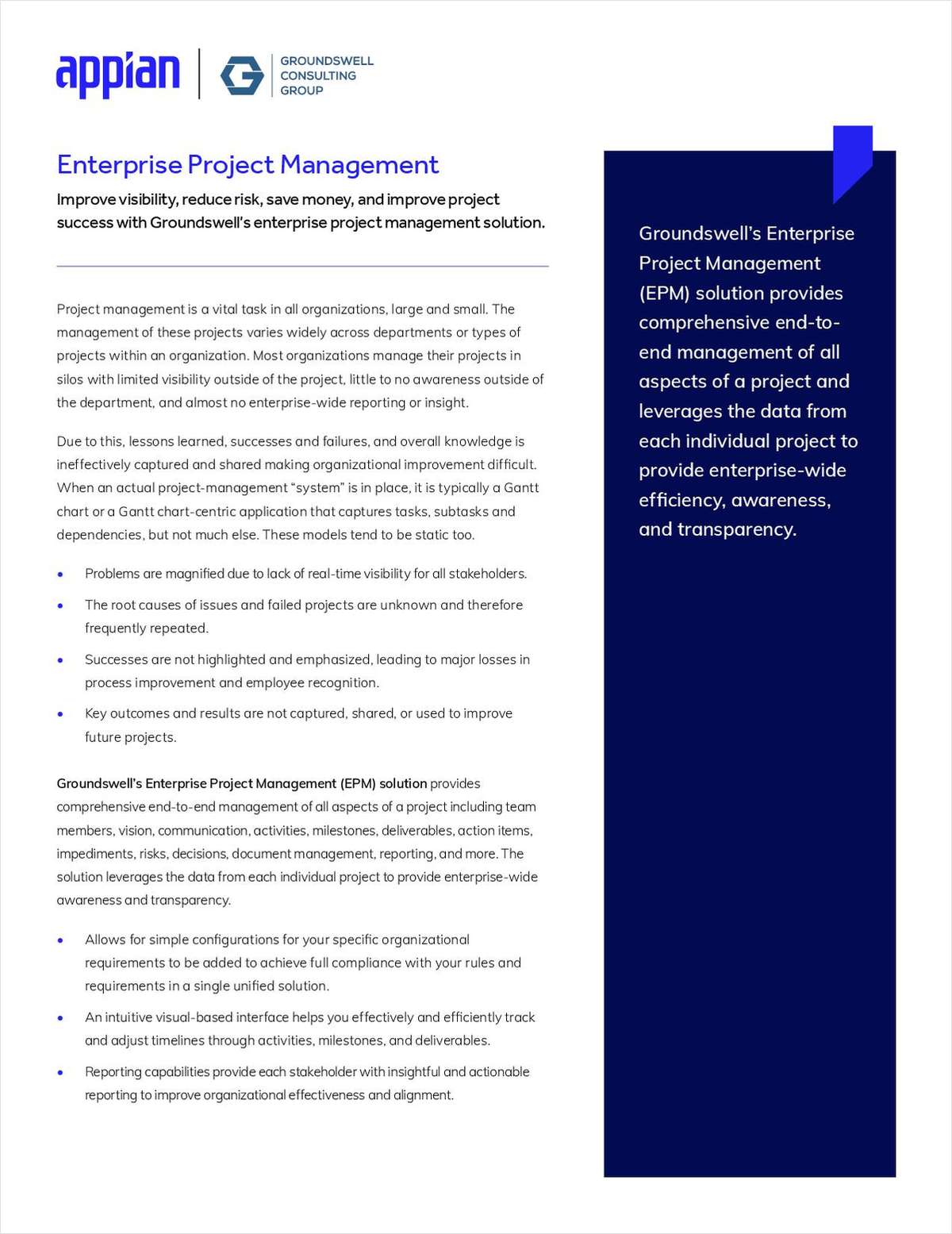 Enterprise Project Management Solution