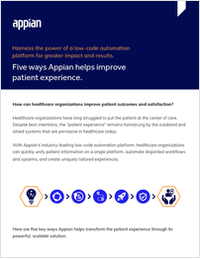 Five ways Appian helps improve patient experience.