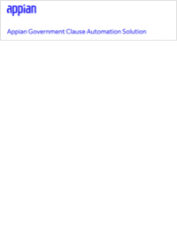 Appian Government Clause Automation Solution
