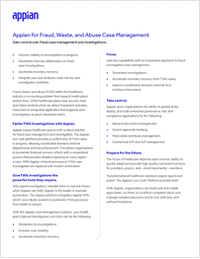 Appian for Fraud, Waste, and Abuse Case Management
