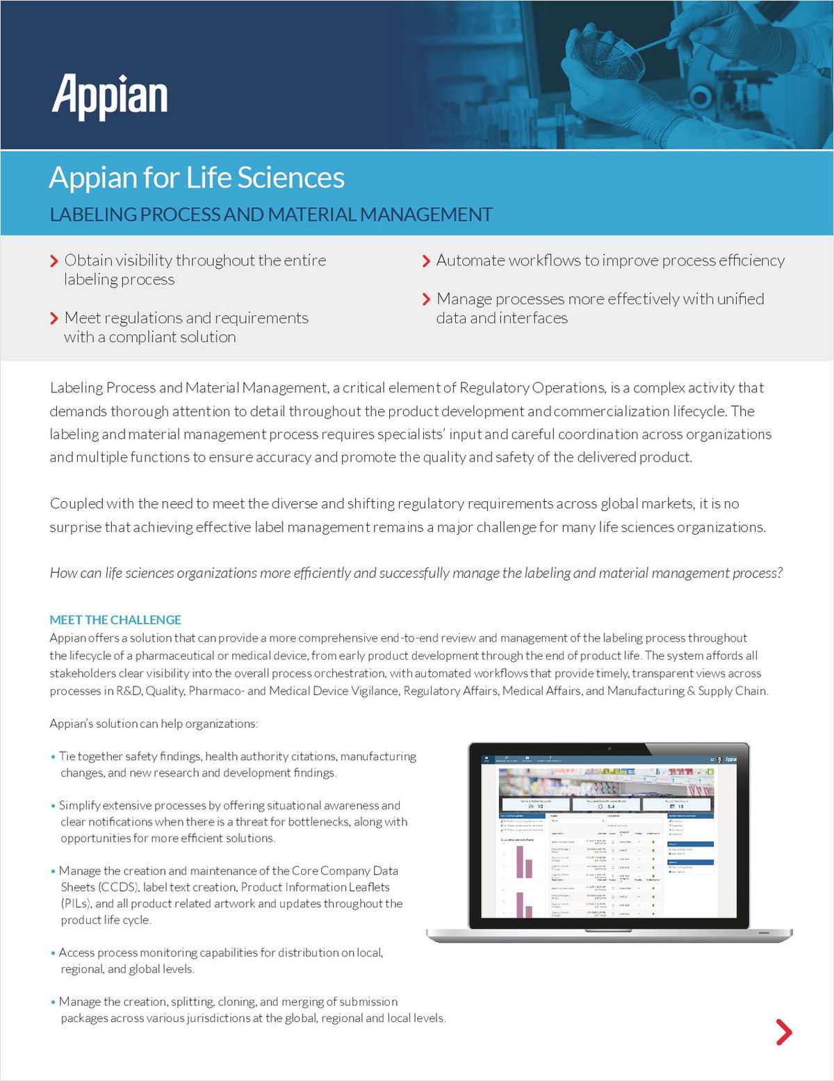 Appian for Life Sciences: Labeling Process and Material Management