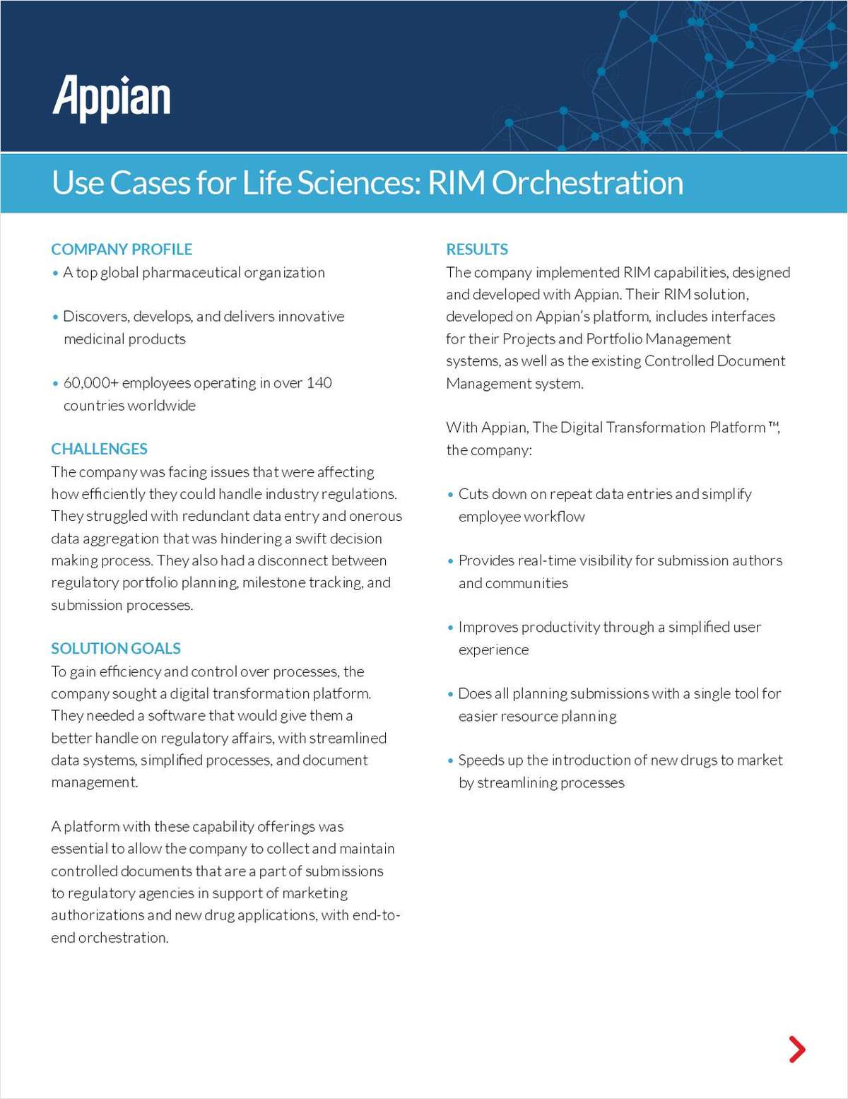 Use Cases for Life Sciences: RIM Orchestration