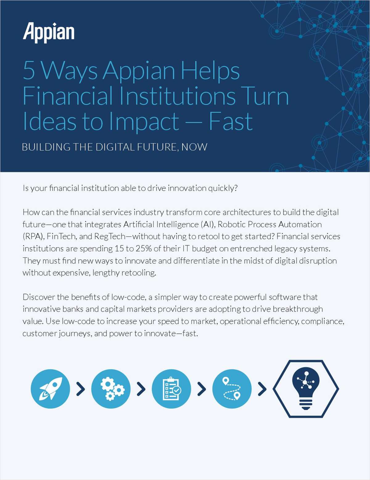 Five Ways Appian Helps Financial Institutions Turn Ideas to Impact -- Fast