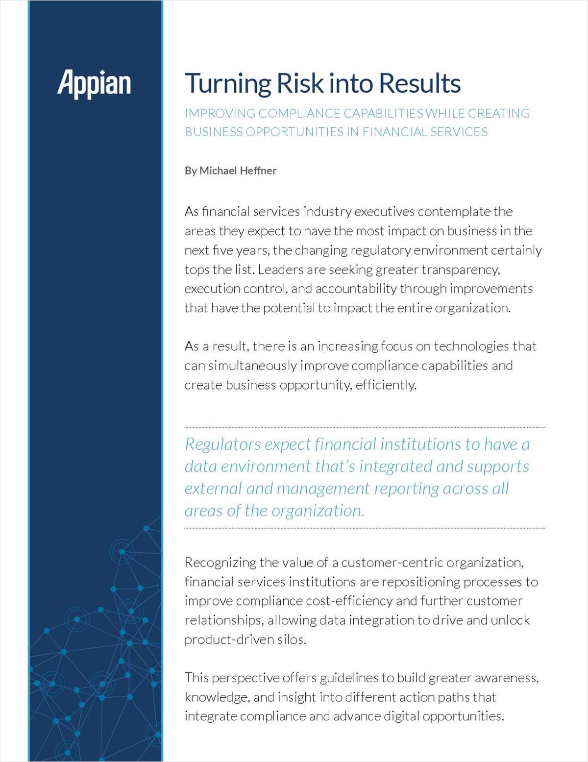 Turning Risk into Results: Improving Compliance Capabilities in Financial Services