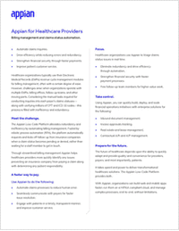 Appian for Healthcare Providers: Billing Management Claims Status Automation