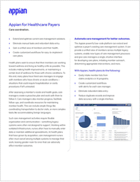 Appian for Healthcare Payers: Care Coordination