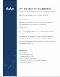RPA and Enterprise Automation: Technologies and Strategies to Win in the Digital Economy.