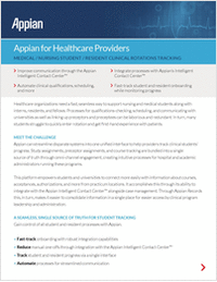 Appian for Healthcare Providers: Medical / Nursing Student / Resident Clinical Rotations Tracking