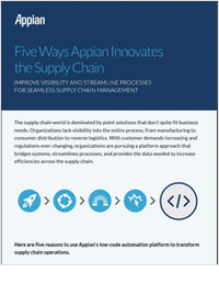 Five Ways Appian Innovates the Supply Chain