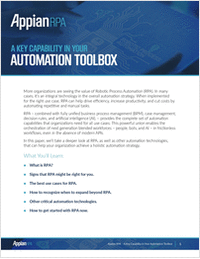 Appian RPA: A Key Capability in Your Automation Toolbox