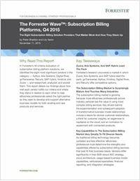 The Forrester Wave™: Subscription Billing Platforms, Q4 2015