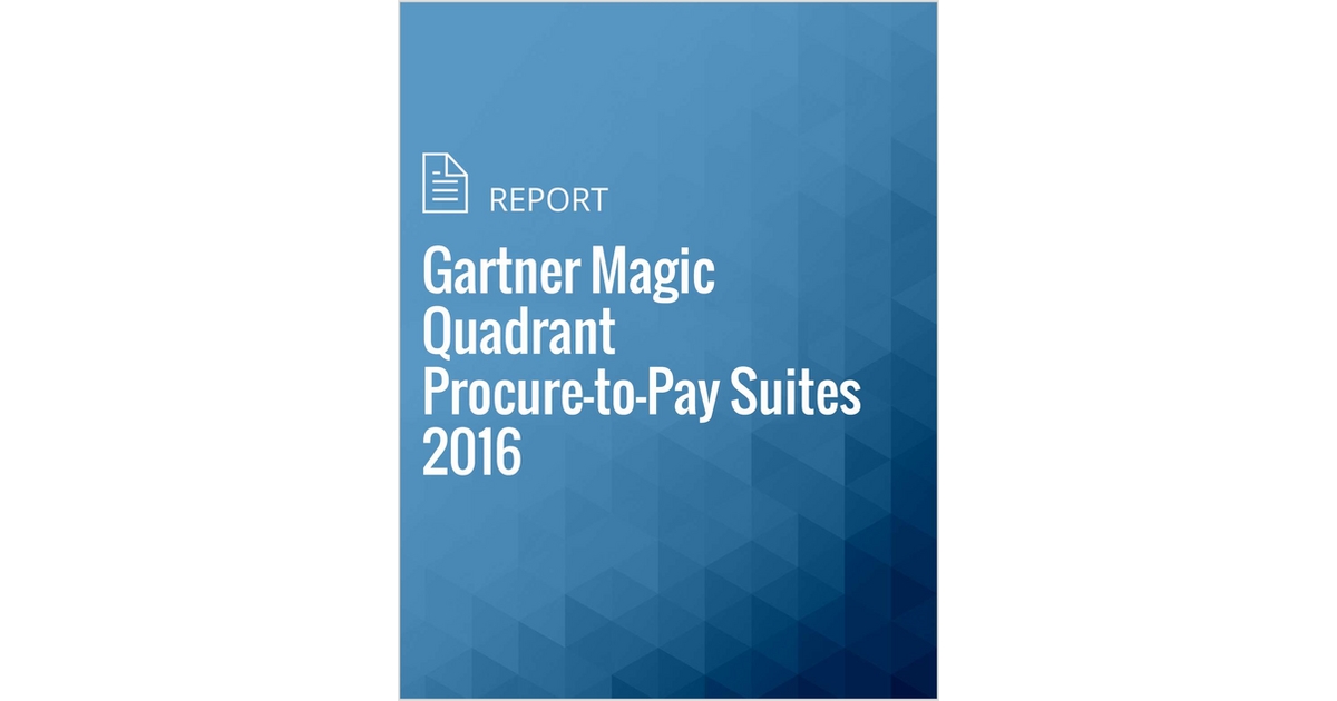 Gartner Magic Quadrant ProcuretoPay Suites 2016, Free SAP Ariba Report