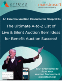 The Ultimate A-Z List of Live & Silent Auction Item Ideas for Benefit Auction Success