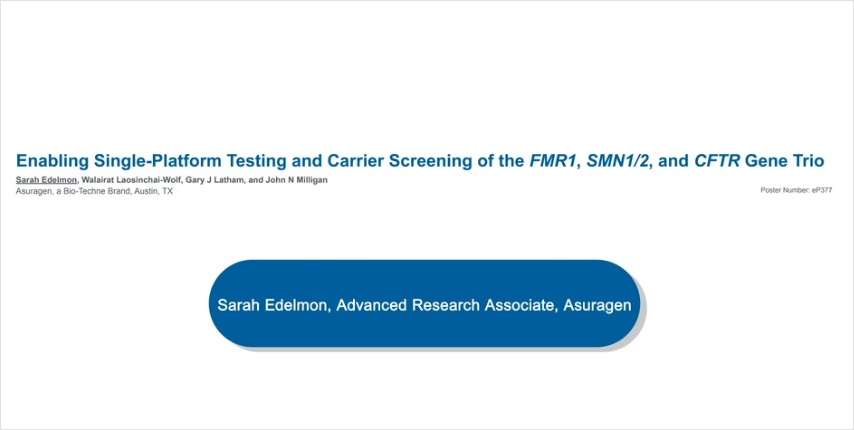 Enabling Single-Platform Testing of the FMR1, SMN1-2, and CFTR Gene Trio