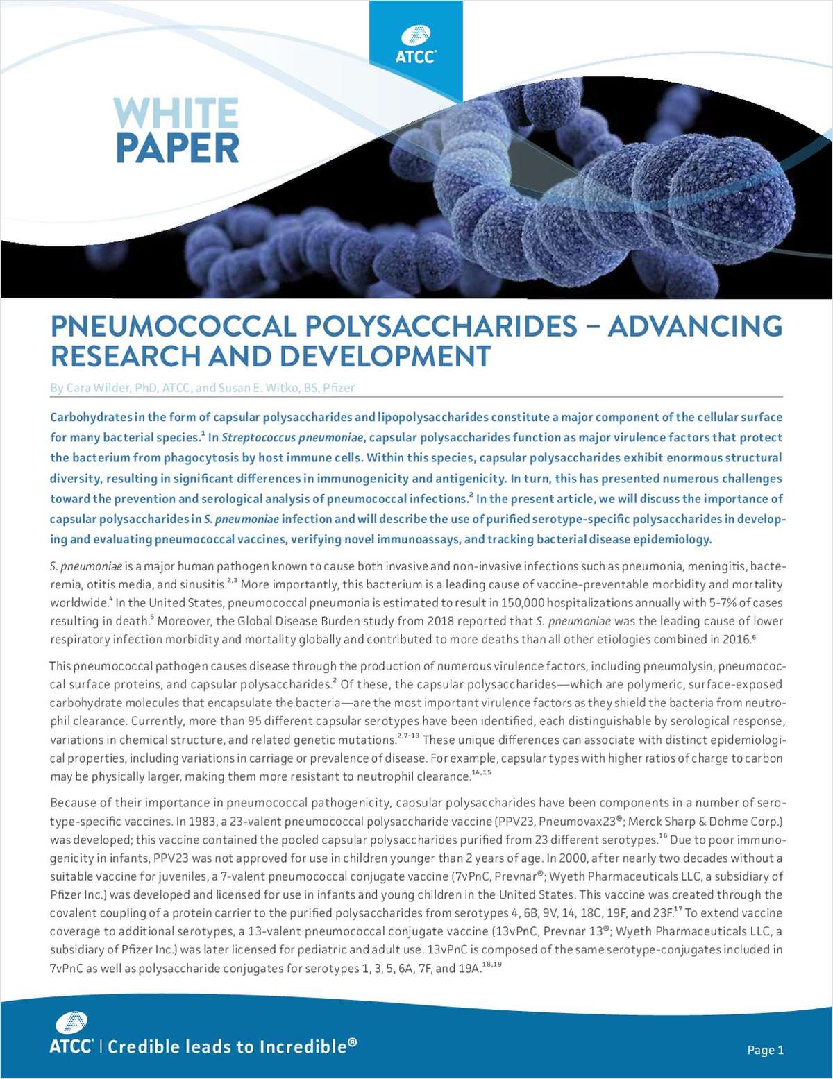 Pneumococcal Polysaccharides: Advancing Research and Development