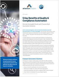 5 Key Benefits of Quality & Compliance Automation