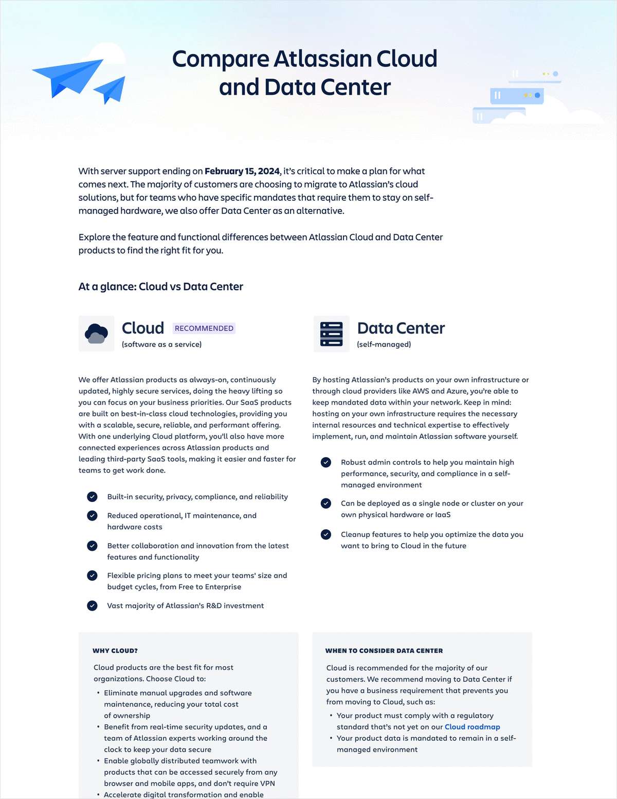 Comparing Atlassian Cloud vs. Data Center