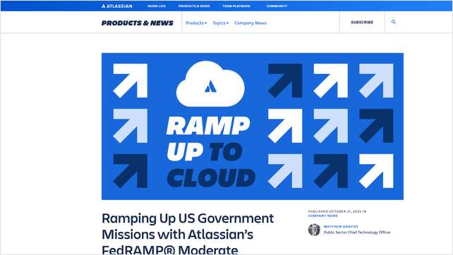 Ramping up US government missions with Atlassian's FedRAMP® moderate authorized cloud