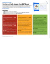 Enterprise Strategy & Planning: Worksheet: Self-Assess Your ESP Score