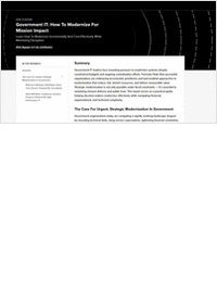 Government IT: How to modernize for mission impact