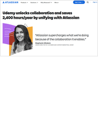 Udemy unlocks collaboration and saves 2,400 hours/year by unifying with Atlassian