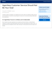 Agentless customer service should not be your goal