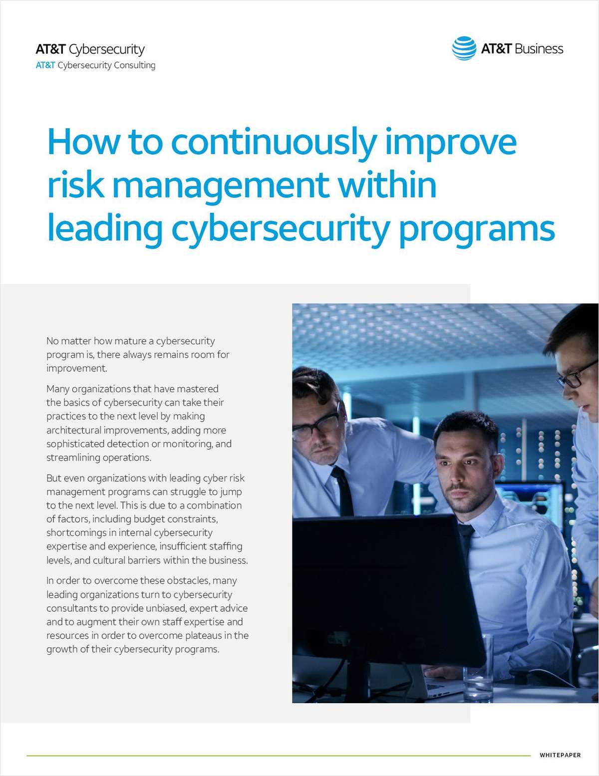 How to Continuously Improve Risk Managementhin Leading Cybersecurity Programs​