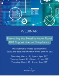 Webinar: Everything You Need to Know About IBM Cognos License Compliance