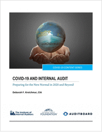 COVID-19 & Internal Audit: Preparing for the New Normal in 2020 and Beyond
