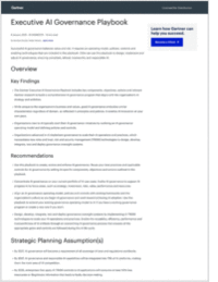 Gartner® Report: Executive AI Governance Playbook