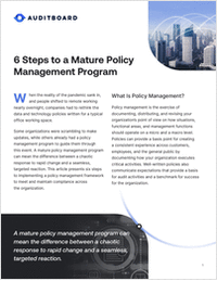 6 Steps to a Mature Policy Management Program