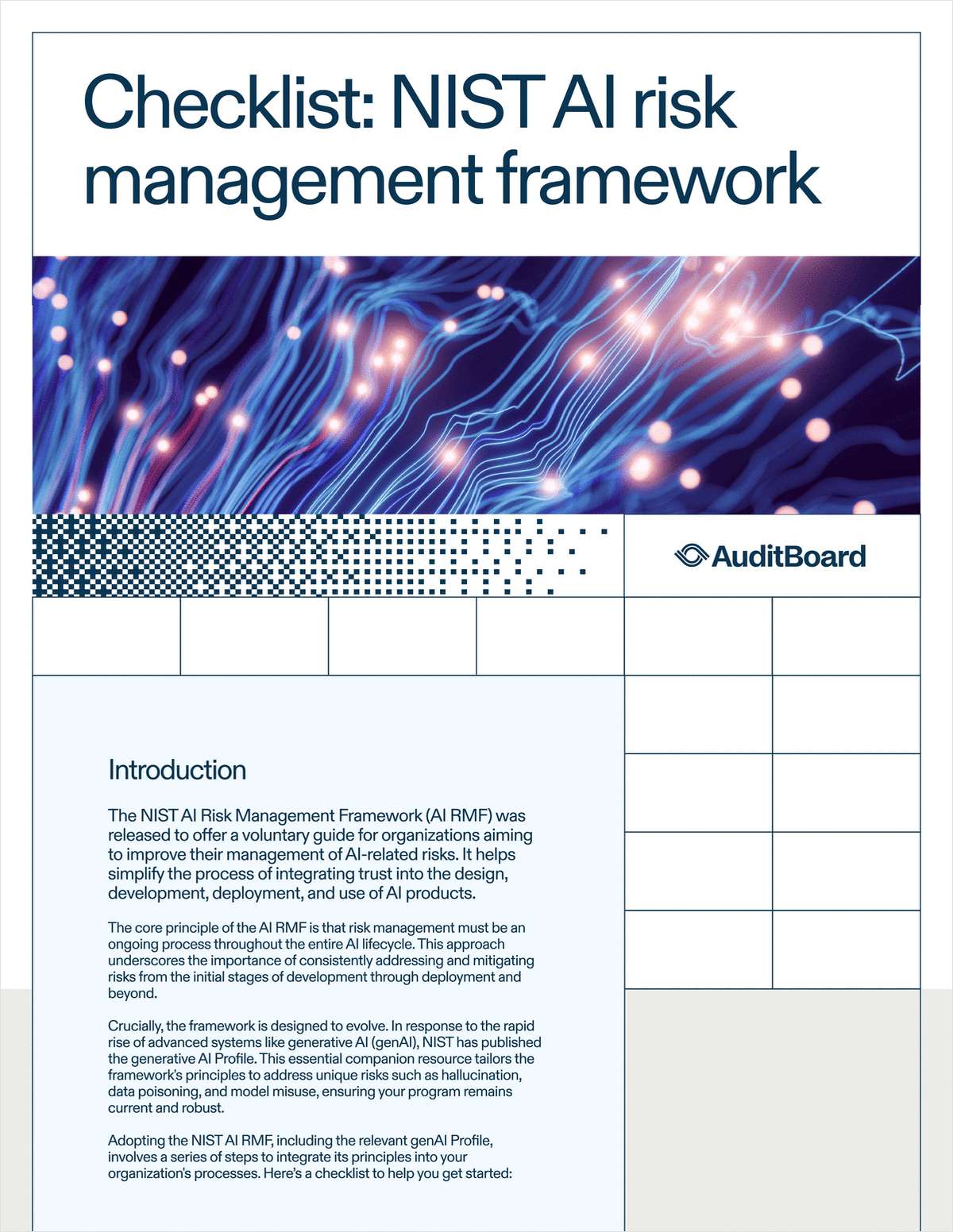 Checklist: NIST AI risk management framework
