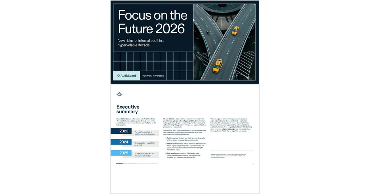 Focus on the Future 2026: New risks for internal audit in a ...