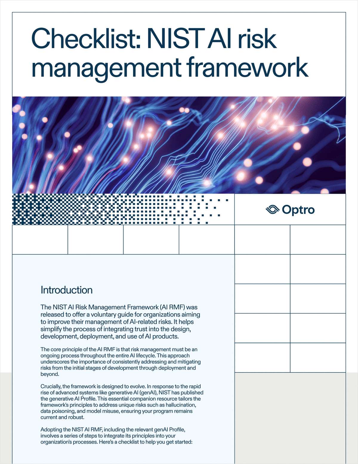 Checklist: NIST AI risk management framework