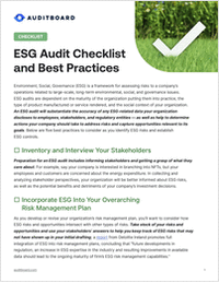 Must-Have ESG Audit Checklist for 2022