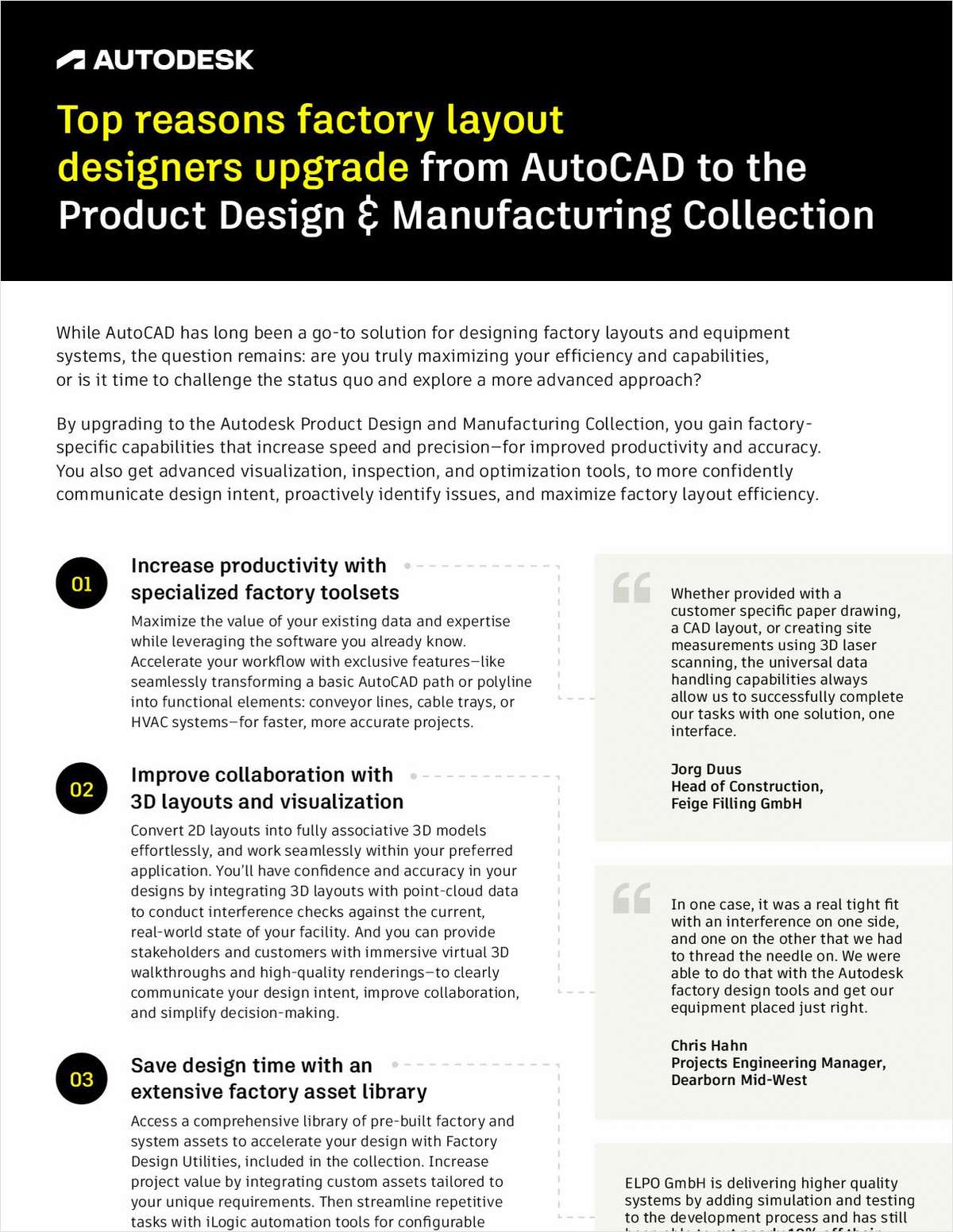 Top Reasons Factory Layout Designers Upgrade from AutoCAD to the Product Design & Manufacturing Collection