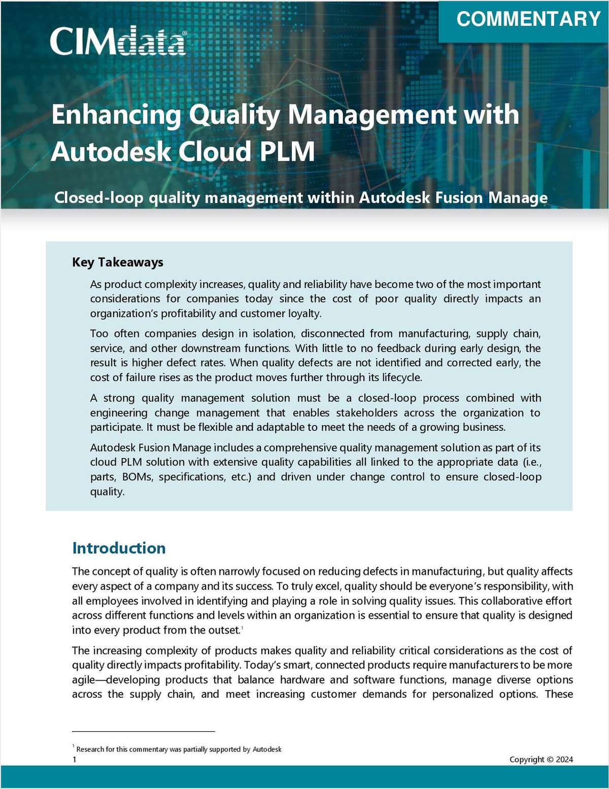 Enhancing Quality Management with Autodesk Cloud PLM