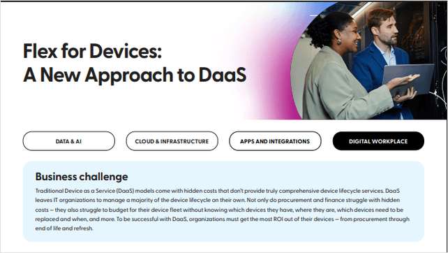 Flex for Devices: A New Approach to DaaS