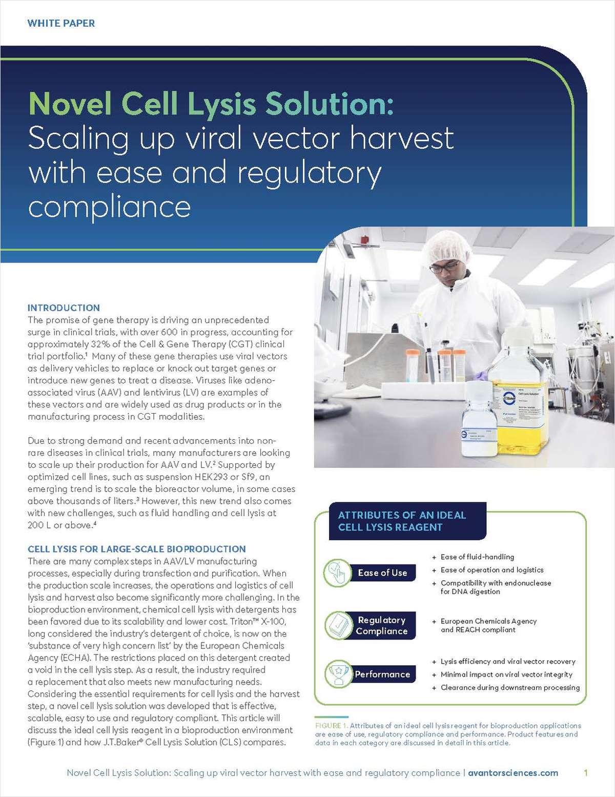 Novel Cell Lysis Solution: Scaling up viral vector harvest with ease and regulatory compliance