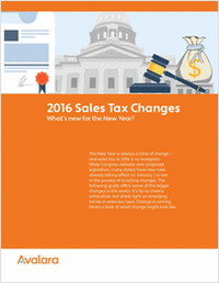 2016 Sales Tax Changes: What's New for the New Year?