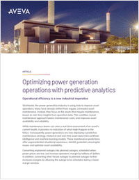 Optimizing power generation operations with predictive analytics